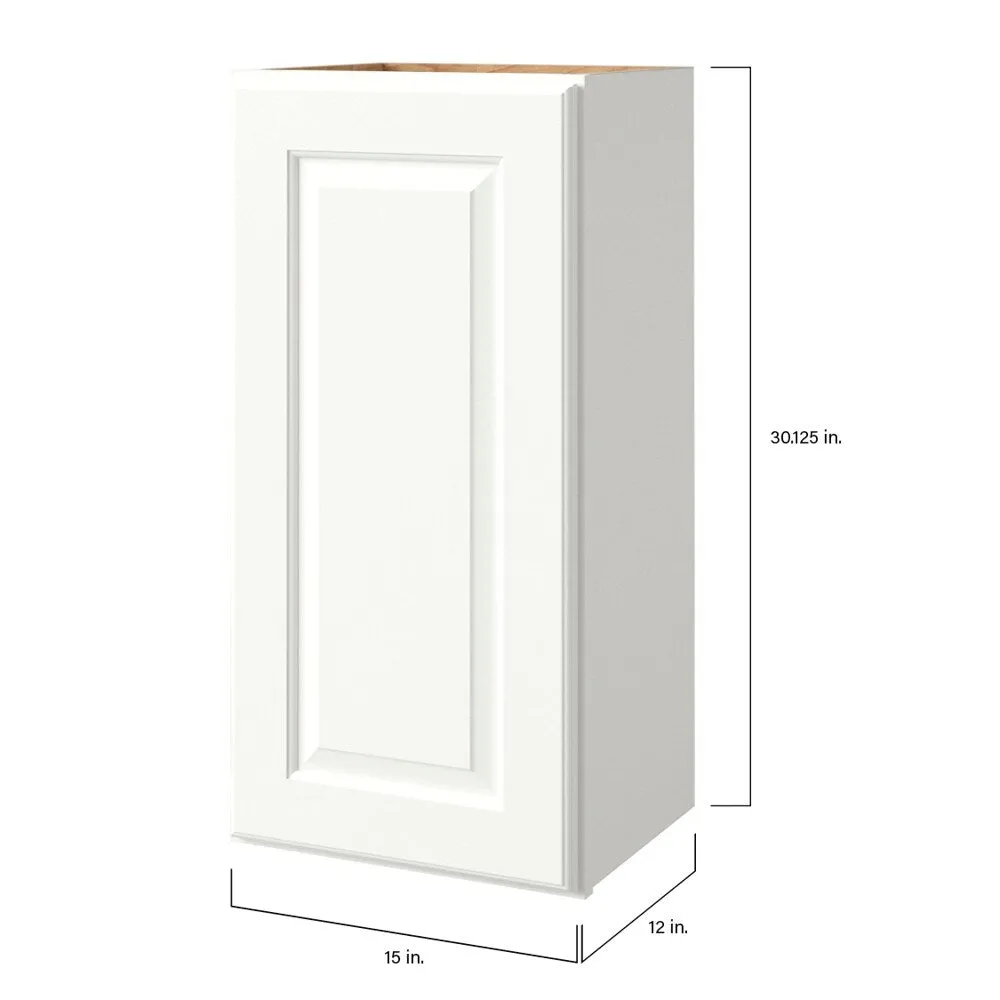 allen + roth Tilson 15-in W x 30.125-in H x 12-in D Linen Wall Fully Assembled Cabinet (Raised Panel Square Door Style), photo 9 of 14