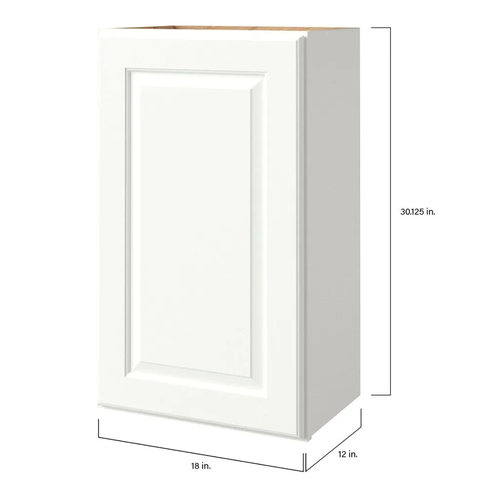 allen + roth Tilson 18-in W x 30.125-in H x 12-in D Linen Wall Fully Assembled Cabinet (Raised Panel Square Door Style), photo 9 of 14