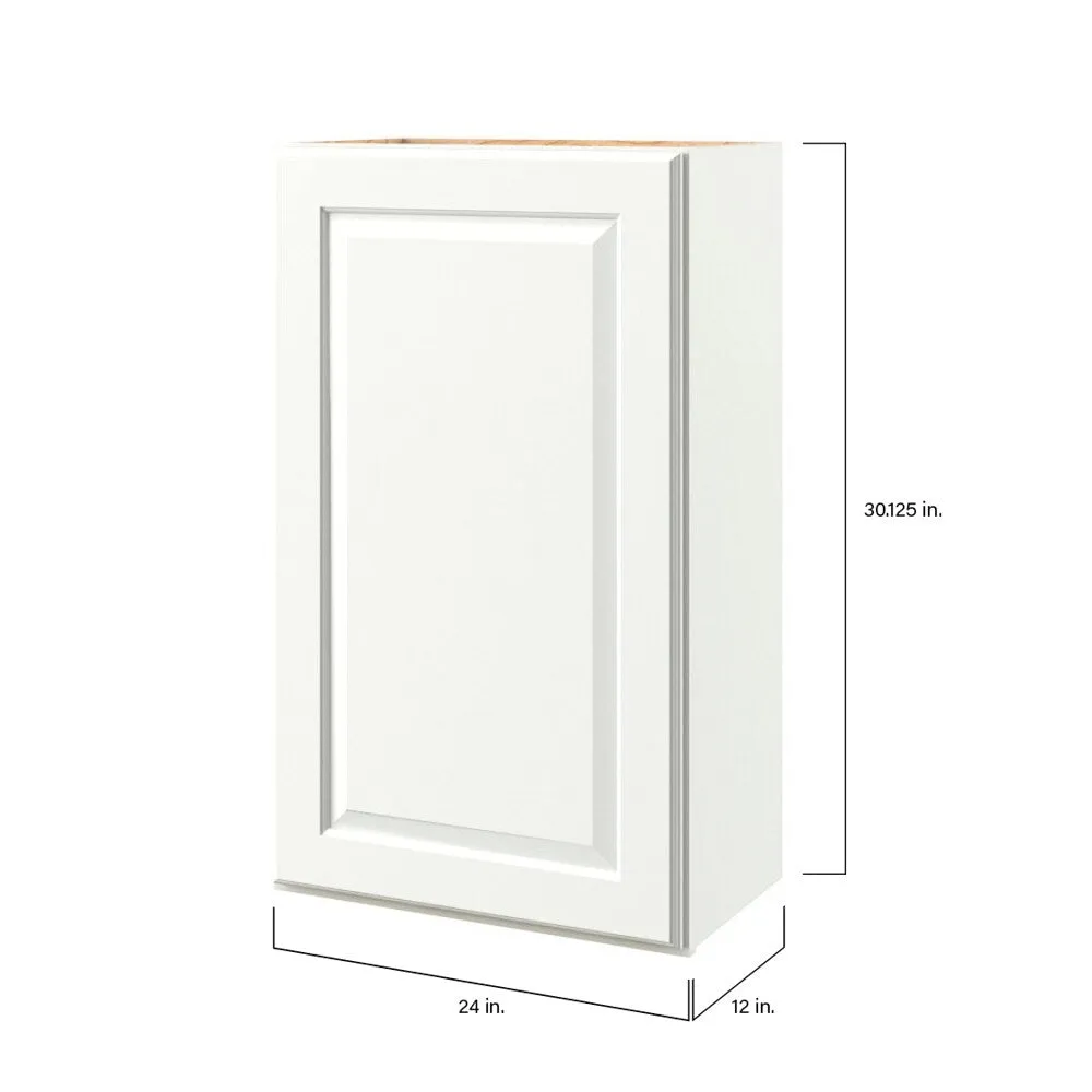 allen + roth Tilson 24-in W x 30-in H x 12-in D Linen Wall Fully Assembled Cabinet (Raised Panel Square Door Style), photo 9 of 14
