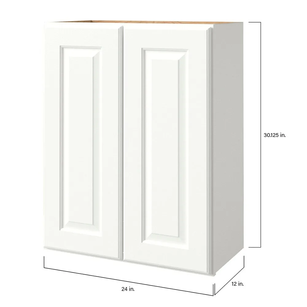 allen + roth Tilson 24-in W x 30.125-in H x 12-in D Linen Wall Fully Assembled Cabinet (Raised Panel Square Door Style), photo 9 of 14