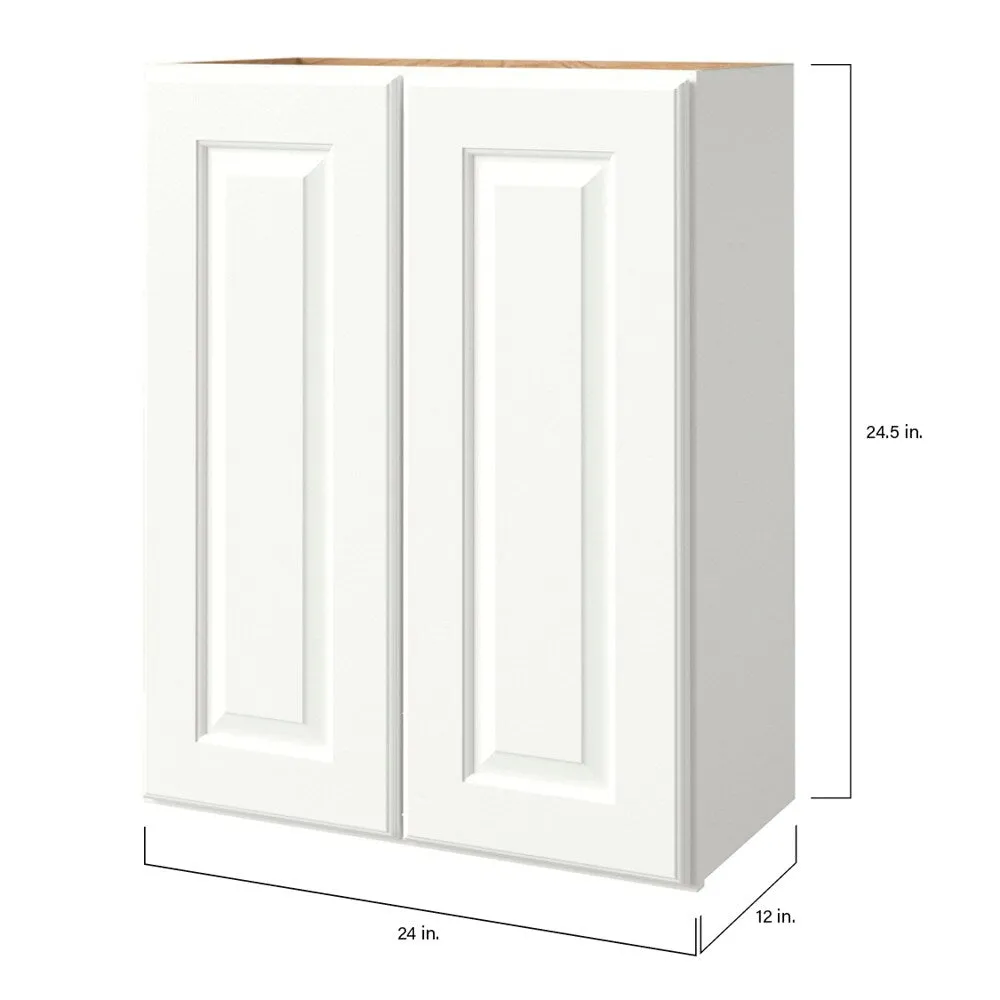 allen + roth Tilson 24-in W x 24.5-in H x 12-in D Linen Wall Fully Assembled Cabinet (Raised Panel Square Door Style), photo 9 of 14