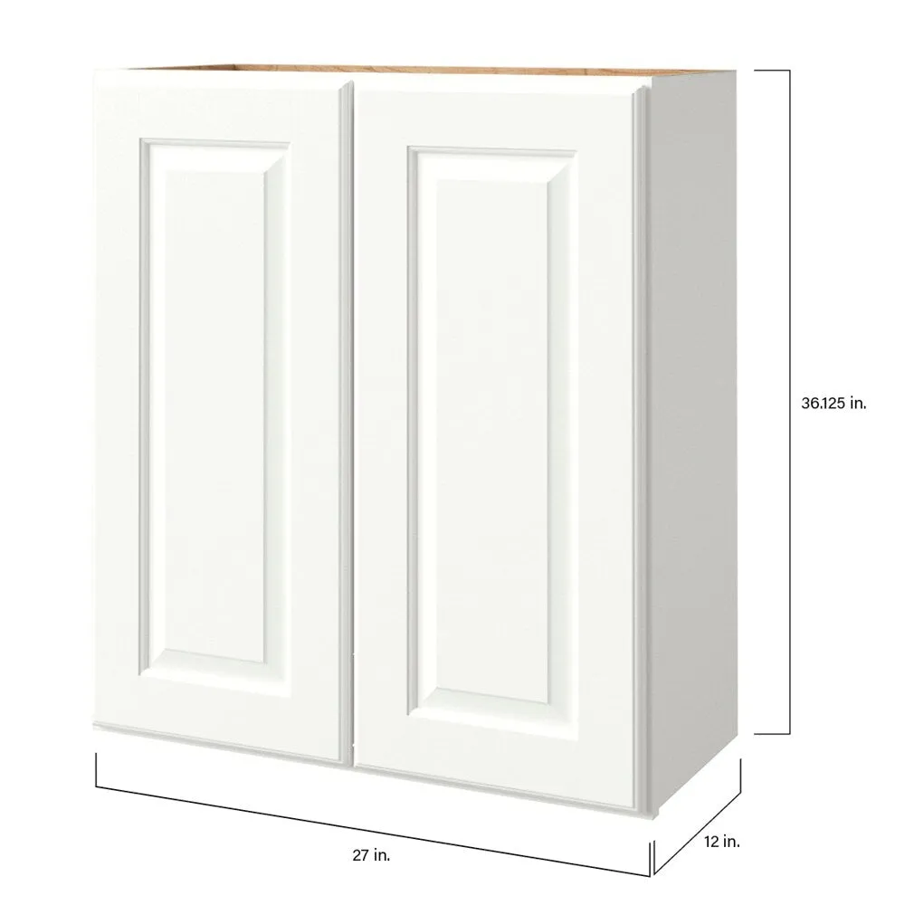 allen + roth Tilson 27-in W x 36.125-in H x 12-in D Linen Wall Fully Assembled Cabinet (Raised Panel Square Door Style), photo 9 of 14