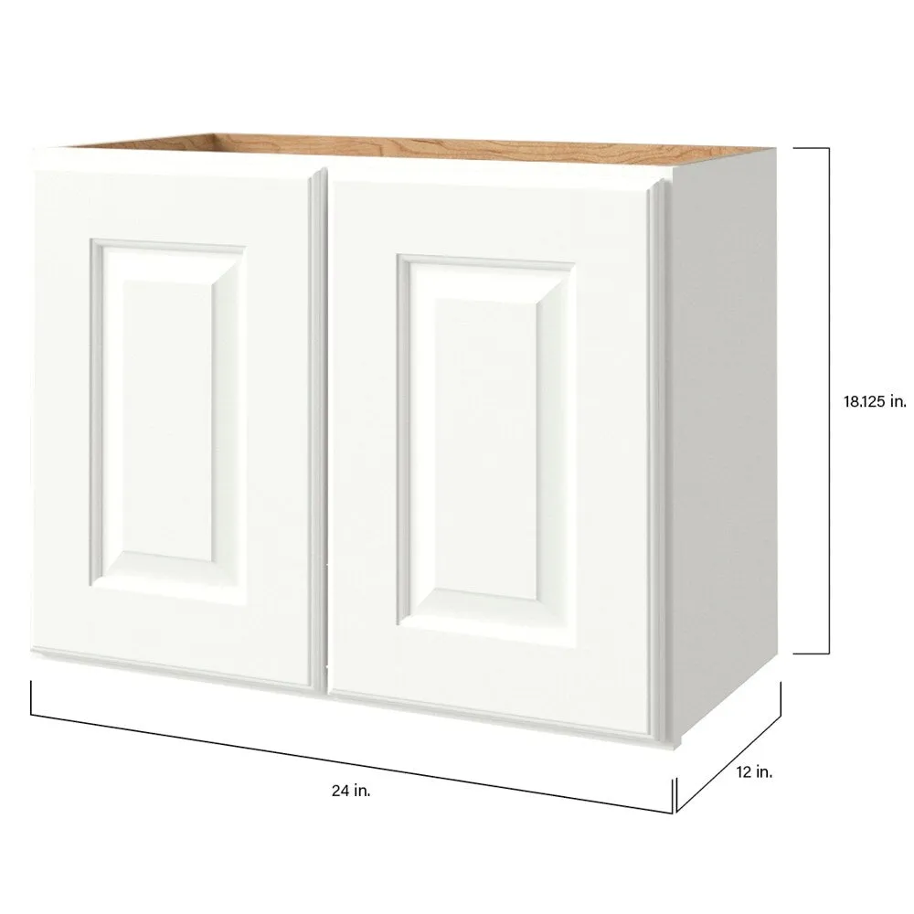allen + roth Tilson 24-in W x 18.625-in H x 12-in D Linen Wall Fully Assembled Cabinet (Raised Panel Square Door Style), photo 9 of 14