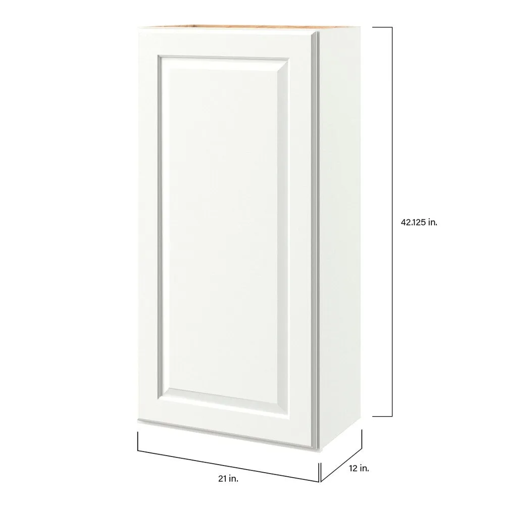 allen + roth Tilson 21-in W x 42.125-in H x 12-in D Linen Wall Fully Assembled Cabinet (Raised Panel Square Door Style), photo 9 of 14