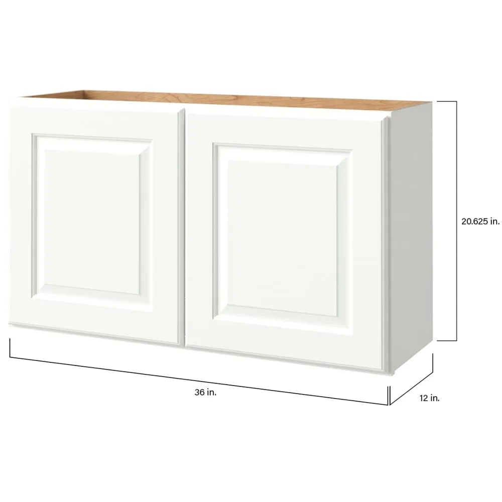 allen + roth Tilson 36-in W x 20.625-in H x 12-in D Linen Wall Fully Assembled Cabinet (Raised Panel Square Door Style), photo 9 of 14