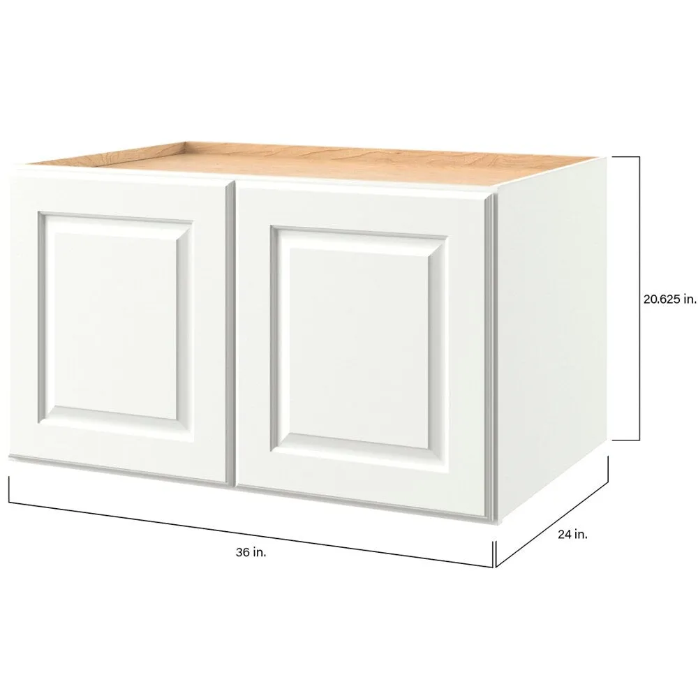 allen + roth Tilson 36-in W x 20.625-in H x 24-in D Linen Wall Fully Assembled Cabinet (Raised Panel Square Door Style), photo 9 of 14