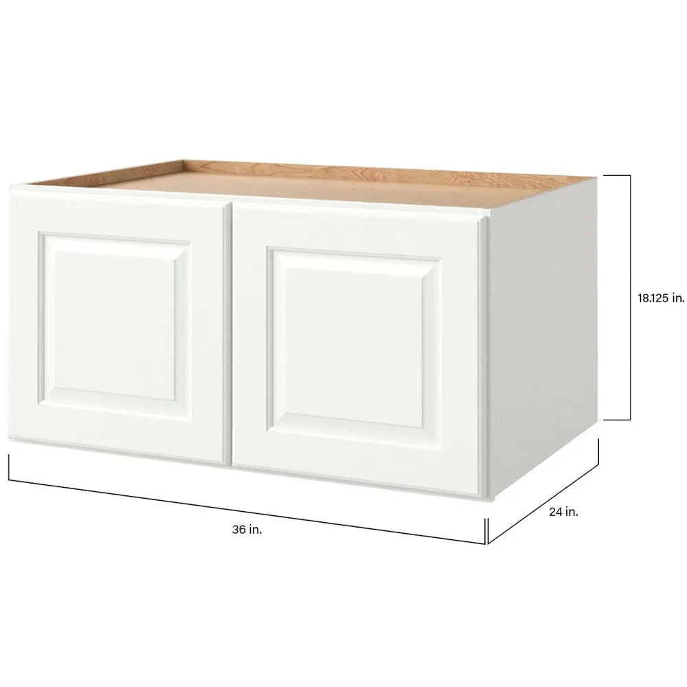 allen + roth Tilson 36-in W x 18.625-in H x 24-in D Linen Wall Fully Assembled Cabinet (Raised Panel Square Door Style), photo 9 of 14