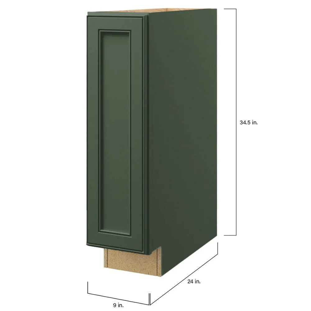 allen + roth Heathrow 9-in W x 34.5-in H x 24-in D Sage Base Fully Assembled Cabinet (Recessed Panel Mitered Door Style), photo 9 of 12