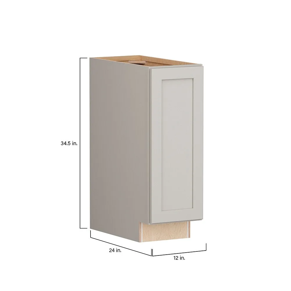 Shenandoah PRO Express Breckenridge 12-in W x 34.5-in H x 24-in D Stone Full Overlay Base Fully Assembled Plywood Cabinet (Recessed Panel Shaker Door Style), photo 7 of 14