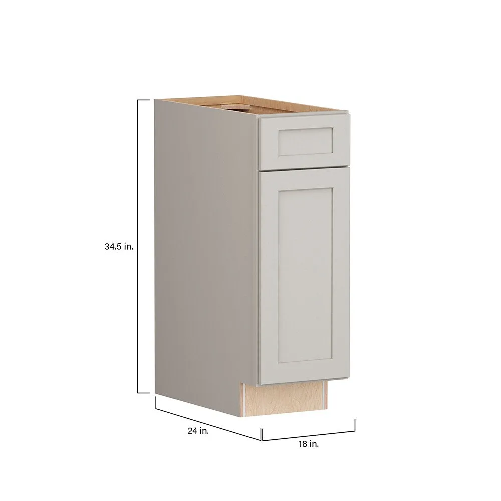 Shenandoah PRO Express Breckenridge 12-in W x 34.5-in H x 24-in D Stone Full Overlay 1-Drawer Base Fully Assembled Plywood Cabinet (Recessed Panel Shaker Style), photo 7 of 14