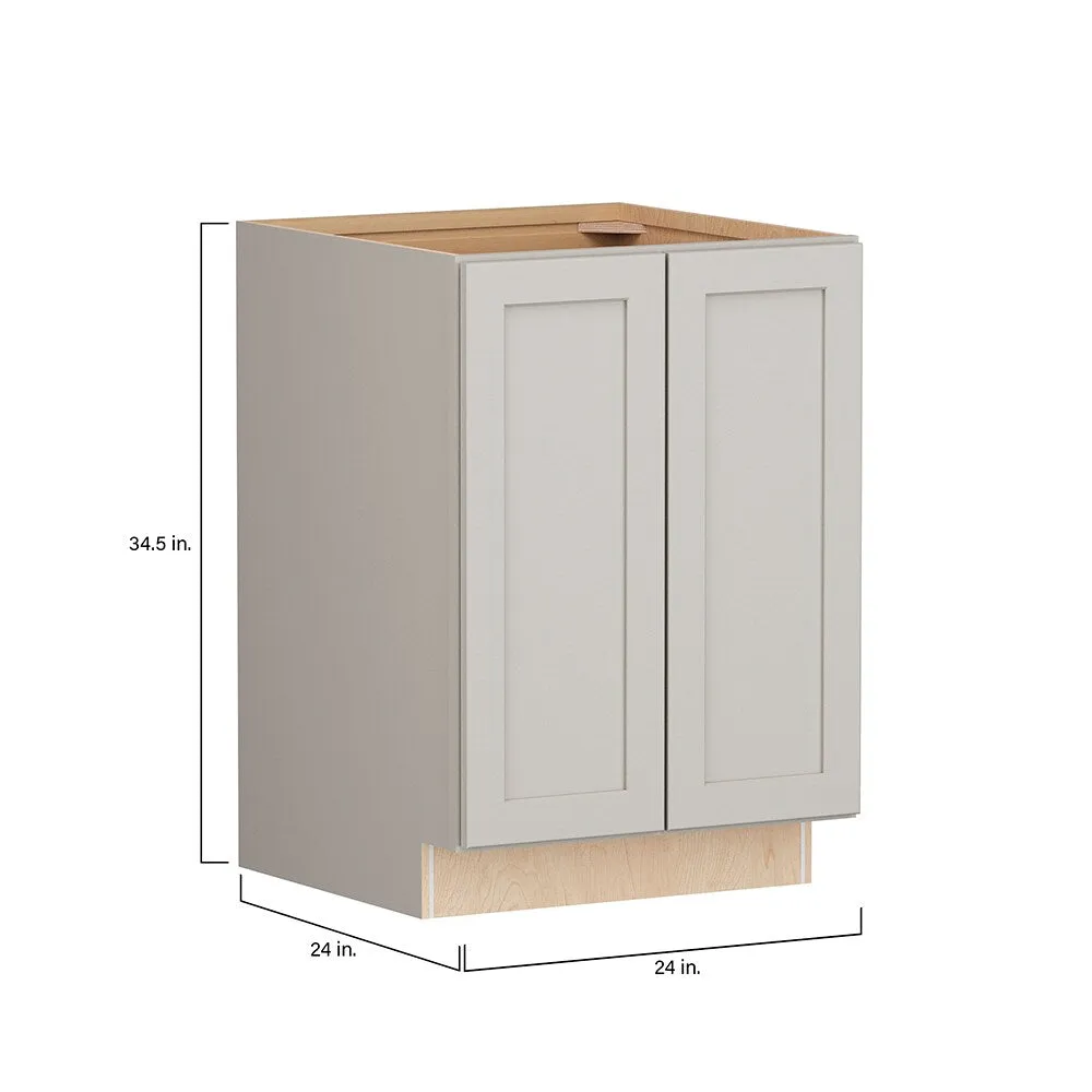 Shenandoah PRO Express Breckenridge 24-in W x 34.5-in H x 24-in D Stone Full Overlay Base Fully Assembled Plywood Cabinet (Recessed Panel Shaker Door Style), photo 7 of 14