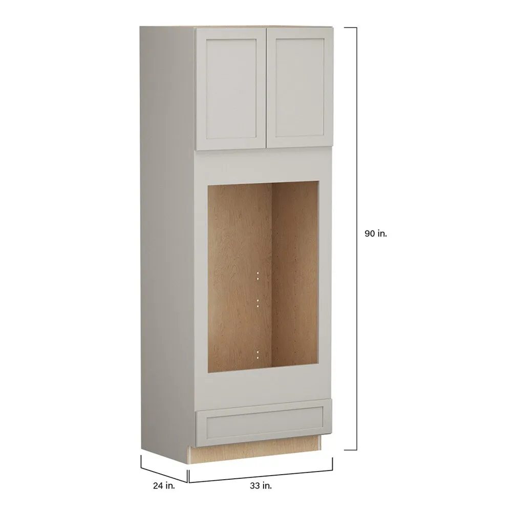 Shenandoah PRO Express Breckenridge 33-in W x 90-in H x 24-in D Stone Full Overlay 1-Drawer Double Oven Base Fully Assembled Plywood Cabinet (Recessed Panel Shaker Style), photo 7 of 14