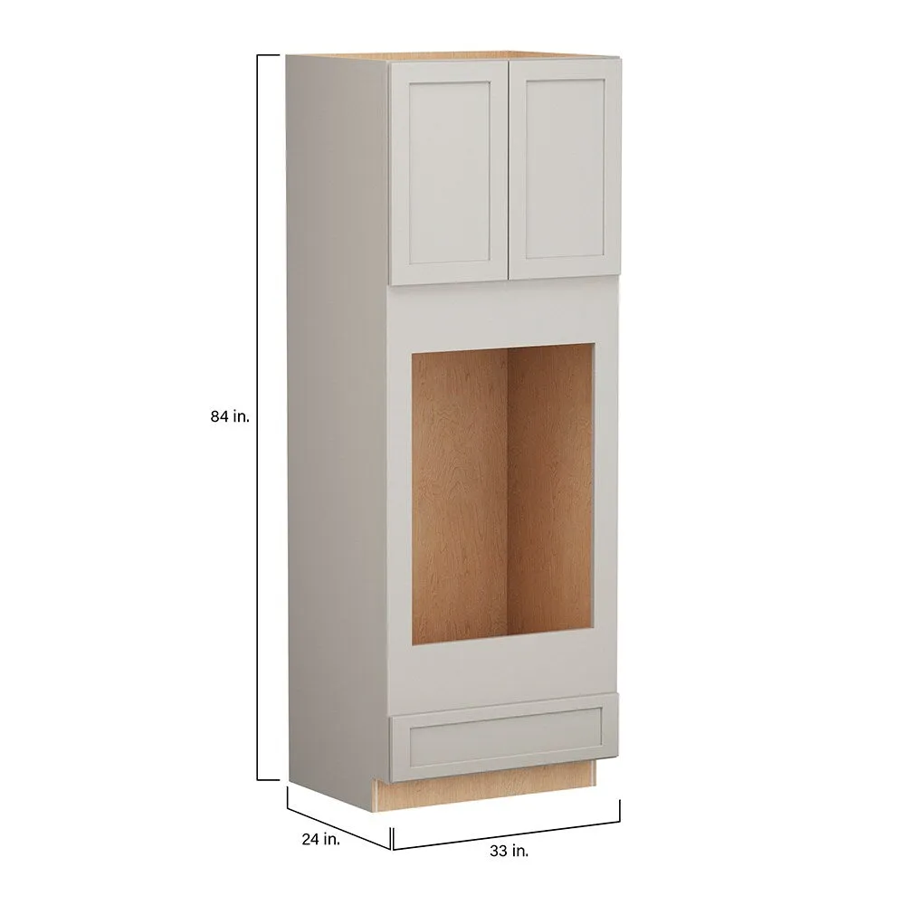 Shenandoah PRO Express Breckenridge 33-in W x 84-in H x 24-in D Stone Full Overlay 1-Drawer Double Oven Base Fully Assembled Plywood Cabinet (Recessed Panel Shaker Style), photo 7 of 14