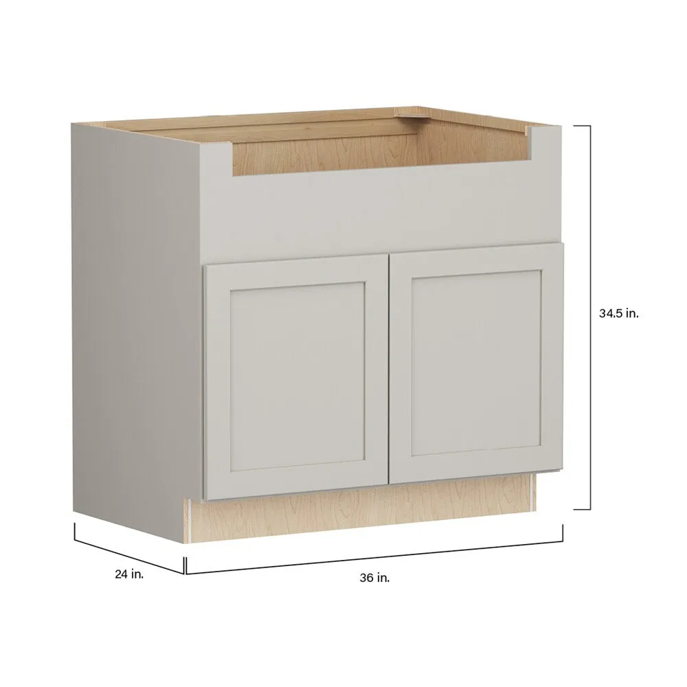 Shenandoah PRO Express Breckenridge 36-in W x 34.5-in H x 24-in D Stone Full Overlay Sink Base Fully Assembled Plywood Cabinet (Recessed Panel Shaker Style), photo 7 of 14