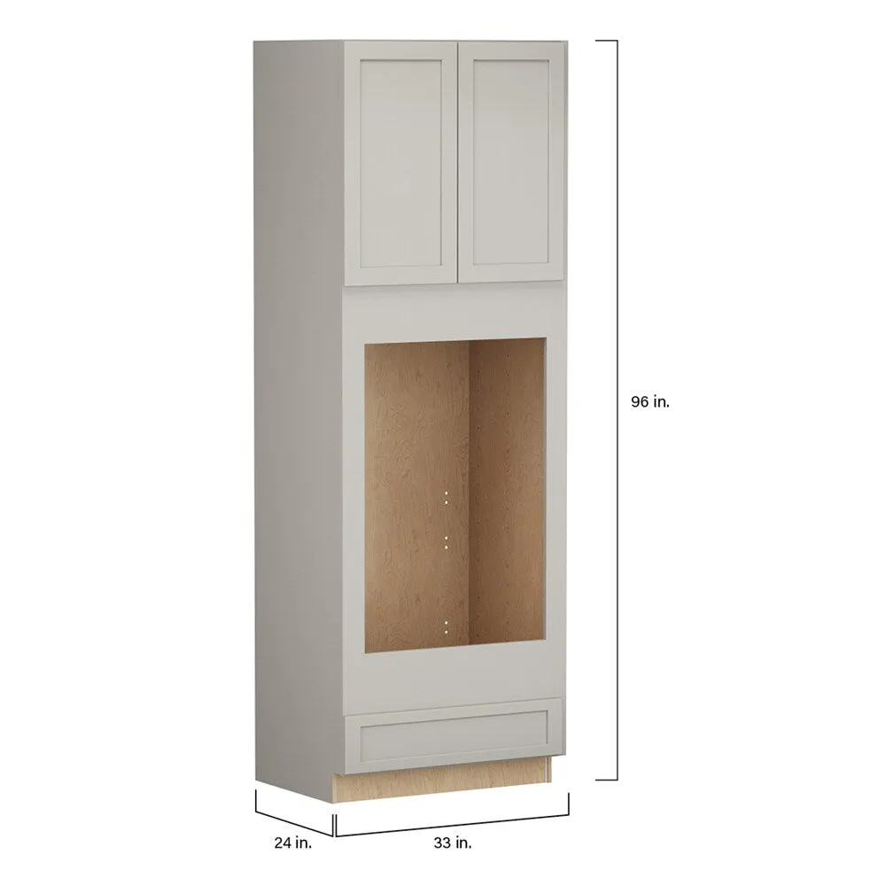 Shenandoah PRO Express Breckenridge 33-in W x 96-in H x 24-in D Stone Full Overlay 1-Drawer Double Oven Base Fully Assembled Plywood Cabinet (Recessed Panel Shaker Style), photo 7 of 14