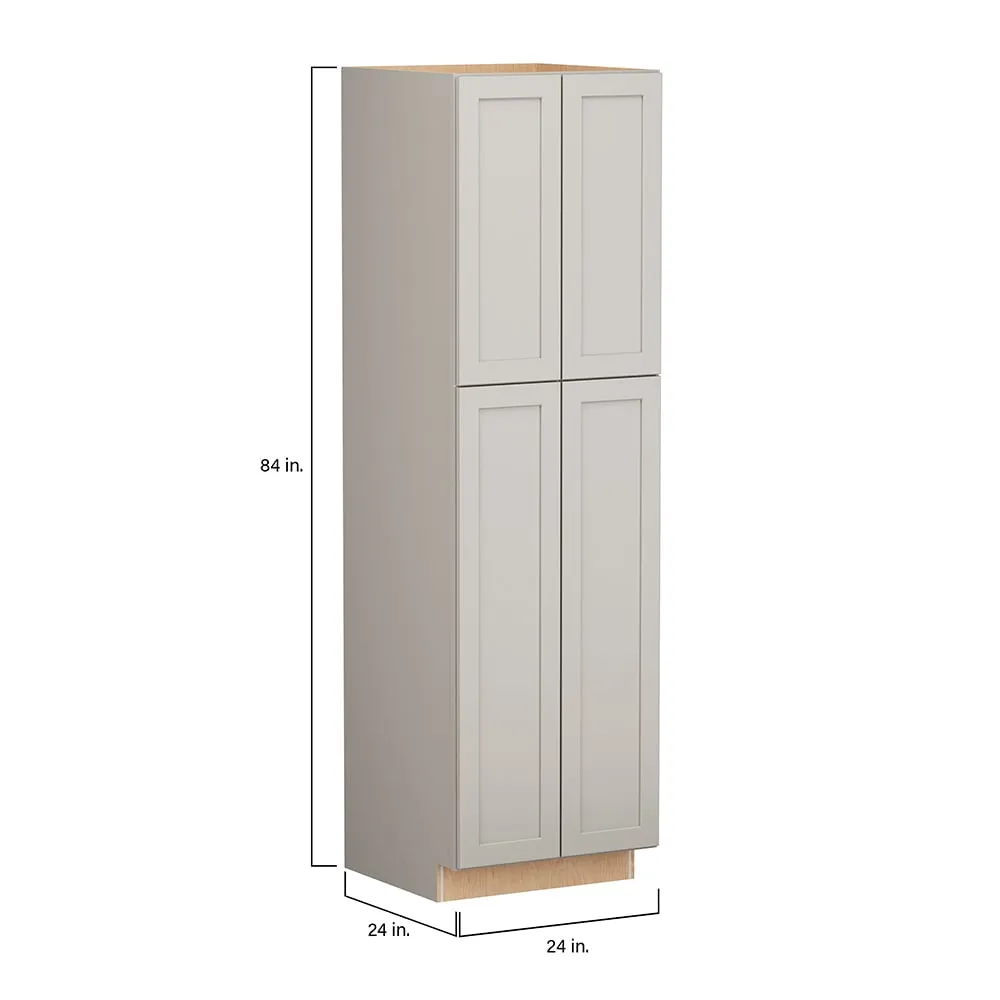 Shenandoah PRO Express Breckenridge 24-in W x 84-in H x 24-in D Stone Full Overlay Pantry Fully Assembled Plywood Cabinet (Recessed Panel Shaker Door Style), photo 7 of 14