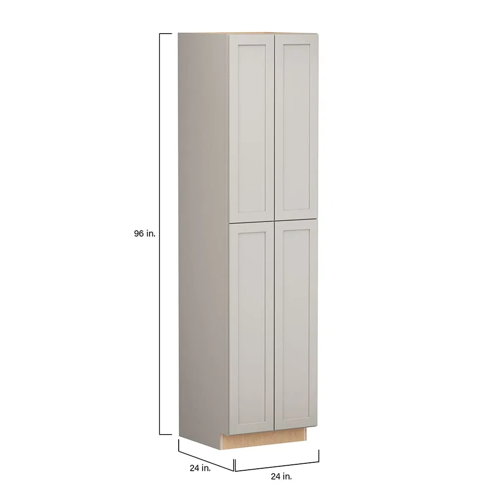 Shenandoah PRO Express Breckenridge 24-in W x 96-in H x 24-in D Stone Pantry Fully Assembled Plywood Cabinet (Recessed Panel Shaker Door Style), photo 7 of 14