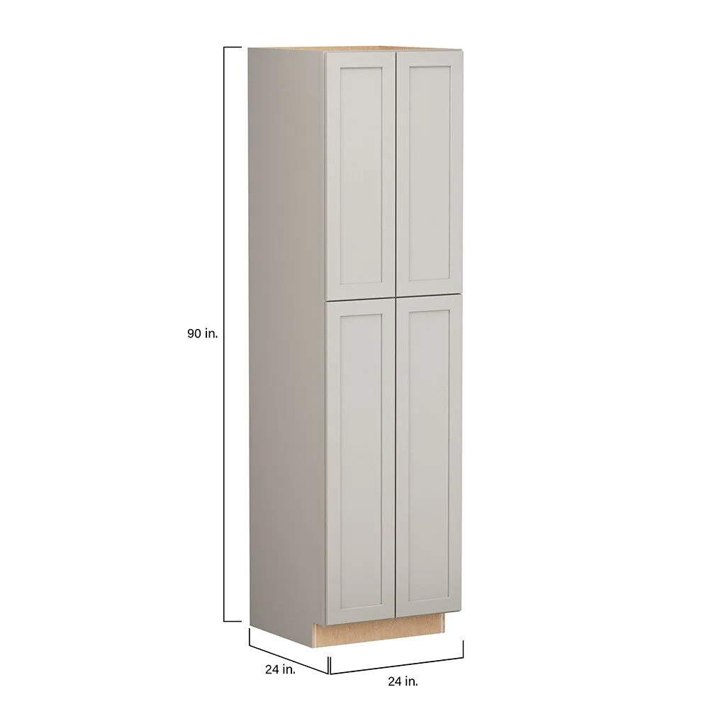Shenandoah PRO Express Breckenridge 24-in W x 90-in H x 24-in D Stone Full Overlay Pantry Fully Assembled Plywood Cabinet (Recessed Panel Shaker Door Style), photo 7 of 14