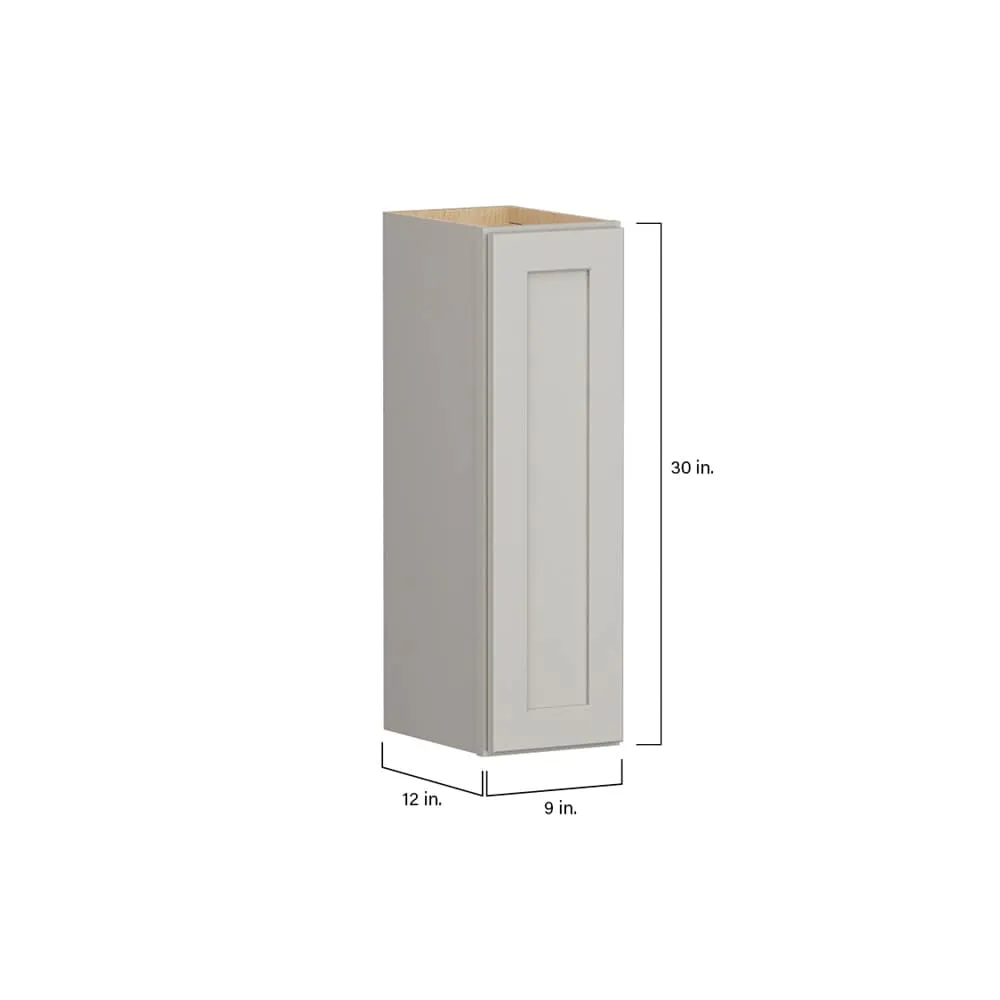 Shenandoah PRO Express Breckenridge 9-in W x 36.125-in H x 12-in D Stone Full Overlay Wall Fully Assembled Plywood Cabinet (Recessed Panel Shaker Door Style), photo 7 of 14