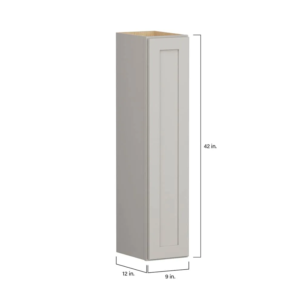 Shenandoah PRO Express Breckenridge 9-in W x 42.125-in H x 12-in D Stone Full Overlay Wall Fully Assembled Plywood Cabinet (Recessed Panel Shaker Door Style), photo 7 of 14