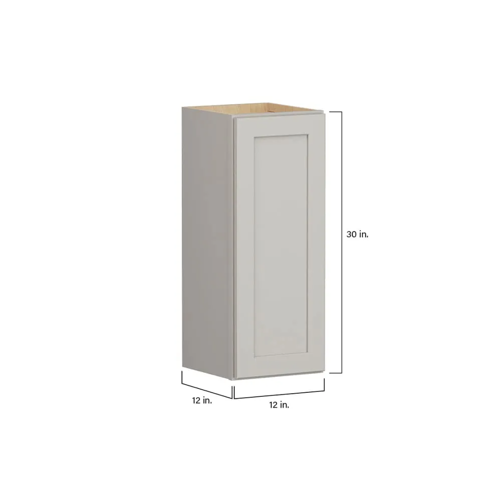 Shenandoah PRO Express Breckenridge 12-in W x 30.125-in H x 12-in D Stone Full Overlay Wall Fully Assembled Plywood Cabinet (Recessed Panel Shaker Door Style), photo 7 of 14
