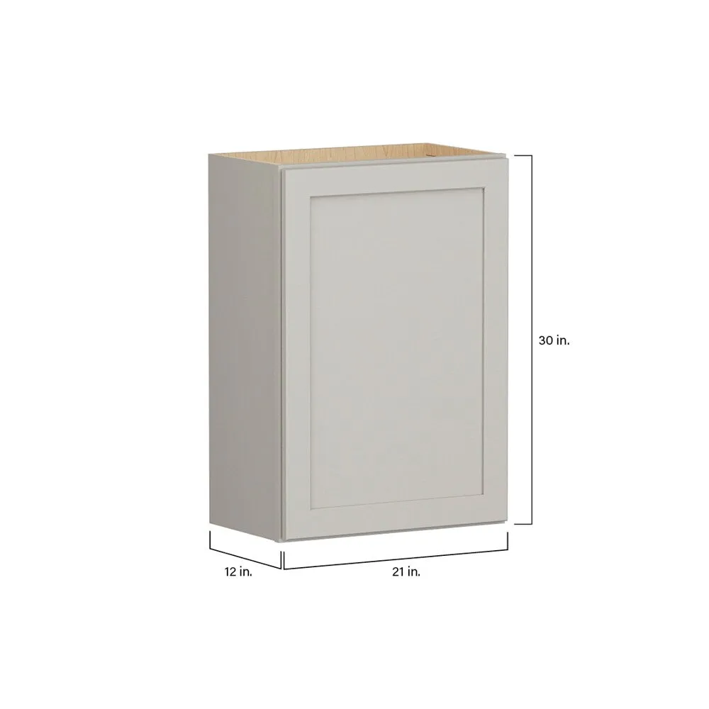 Shenandoah PRO Express Breckenridge 21-in W x 30.125-in H x 12-in D Stone Full Overlay Wall Fully Assembled Plywood Cabinet (Recessed Panel Shaker Door Style), photo 7 of 14