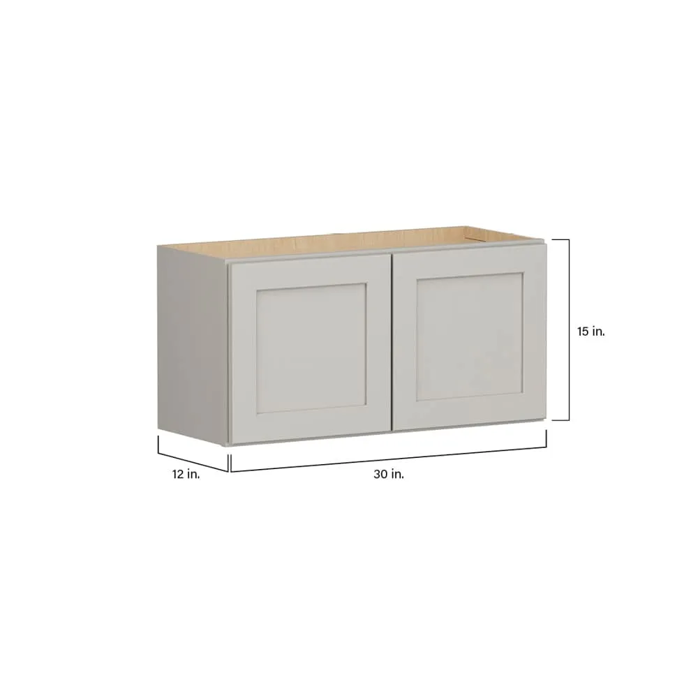 Shenandoah PRO Express Breckenridge 30-in W x 15.125-in H x 12-in D Stone Full Overlay Wall Fully Assembled Plywood Cabinet (Recessed Panel Shaker Door Style), photo 7 of 14