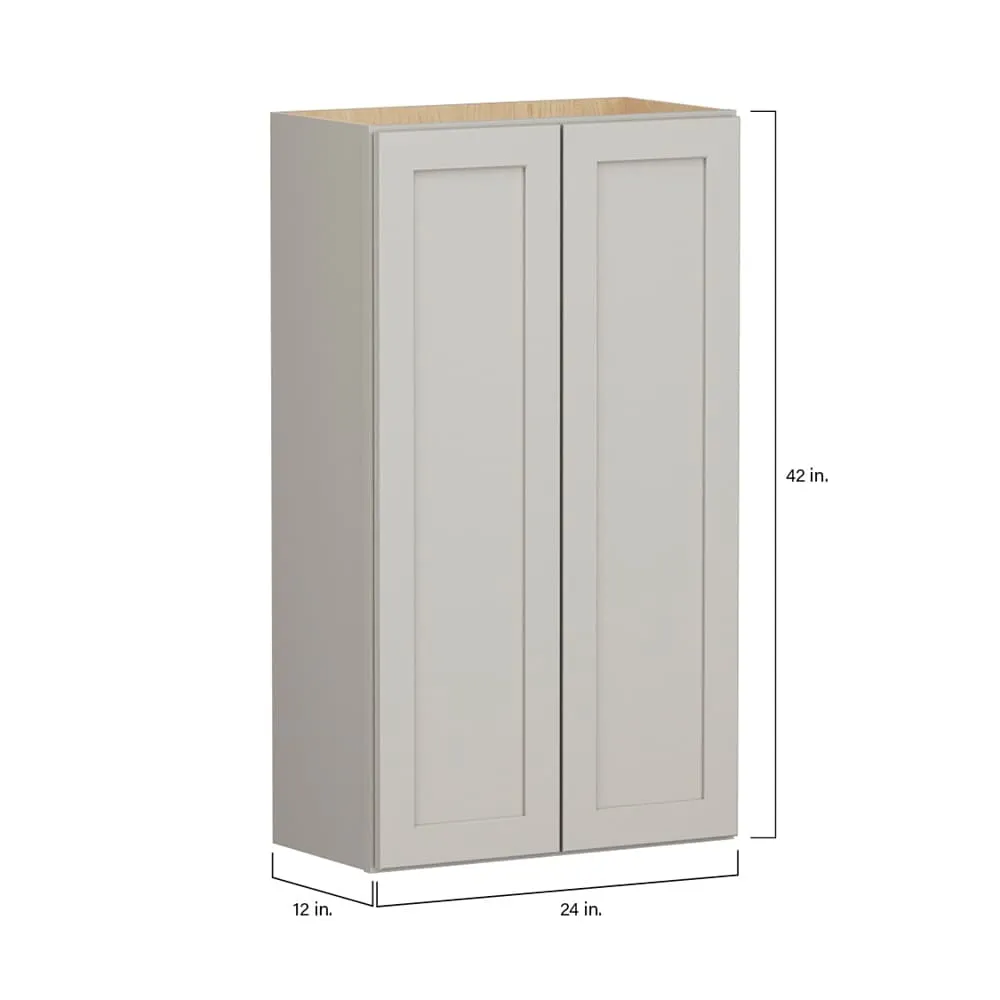 Shenandoah PRO Express Breckenridge 15-in W x 42.125-in H x 12-in D Stone Full Overlay Wall Fully Assembled Plywood Cabinet (Recessed Panel Shaker Door Style), photo 7 of 14