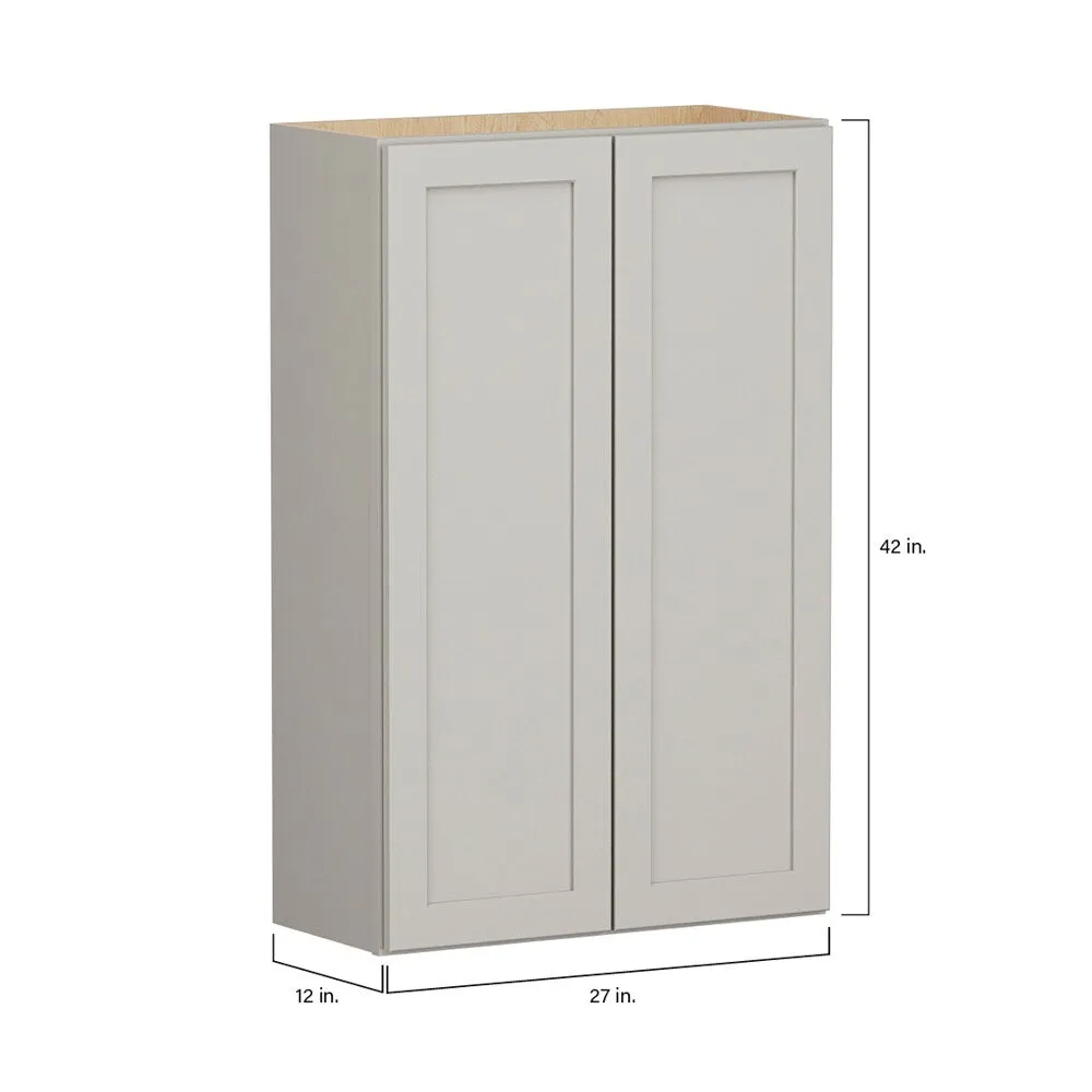 Shenandoah PRO Express Breckenridge 27-in W x 42.125-in H x 12-in D Stone Full Overlay Wall Fully Assembled Plywood Cabinet (Recessed Panel Shaker Door Style), photo 7 of 14