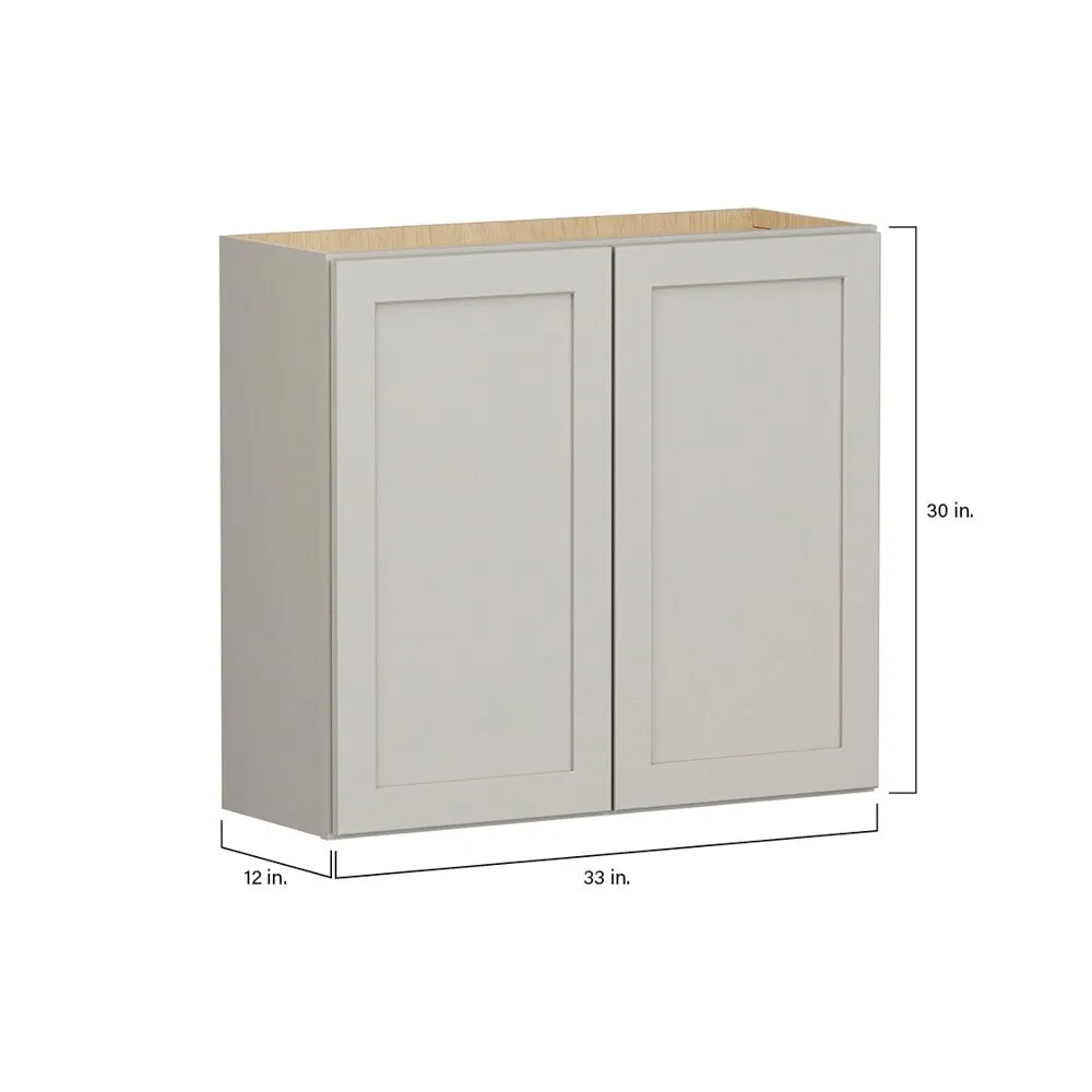 Shenandoah PRO Express Breckenridge 33-in W x 30.125-in H x 12-in D Stone Full Overlay Wall Fully Assembled Plywood Cabinet (Recessed Panel Shaker Door Style), photo 7 of 14
