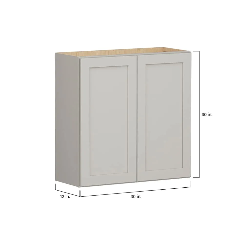 Shenandoah PRO Express Breckenridge 30-in W x 30.125-in H x 12-in D Stone Full Overlay Wall Fully Assembled Plywood Cabinet (Recessed Panel Shaker Door Style), photo 7 of 14