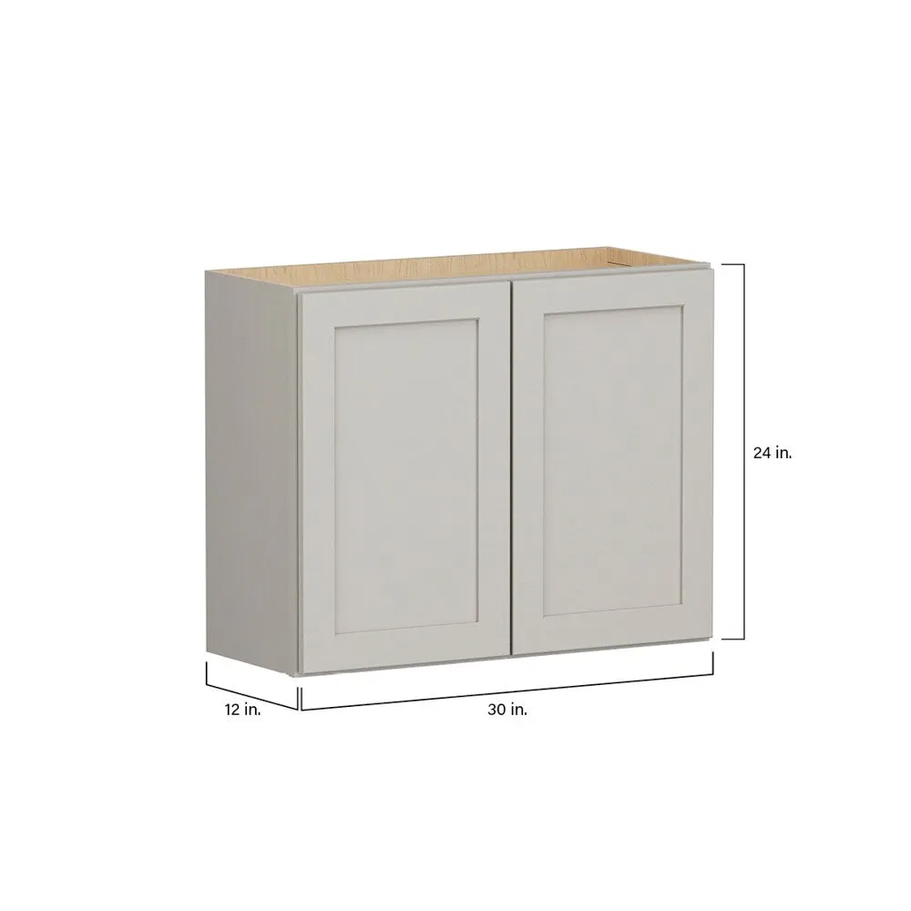Shenandoah PRO Express Breckenridge 30-in W x 24-in H x 12-in D Stone Full Overlay Wall Fully Assembled Plywood Cabinet (Recessed Panel Shaker Door Style), photo 7 of 14