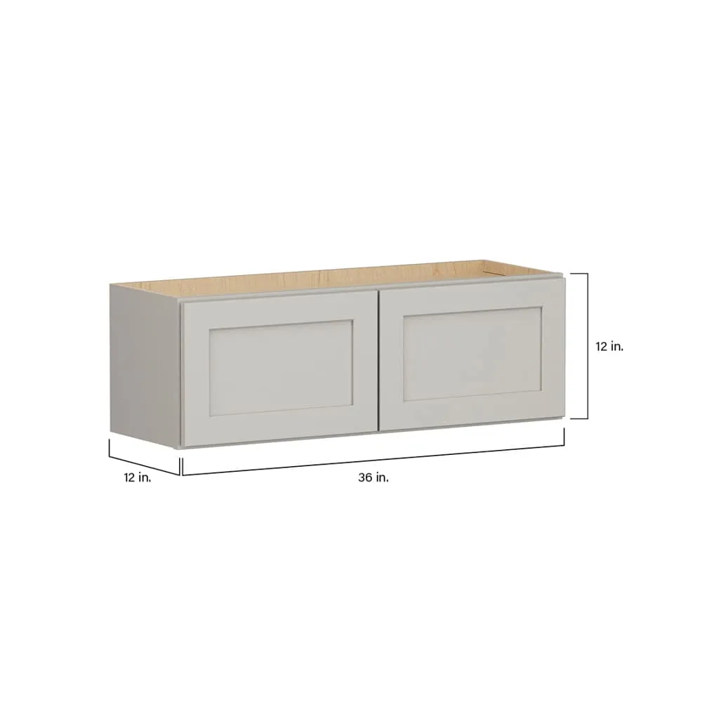 Shenandoah PRO Express Breckenridge 36-in W x 12.125-in H x 12-in D Stone Full Overlay Wall Fully Assembled Plywood Cabinet (Recessed Panel Shaker Door Style), photo 7 of 14