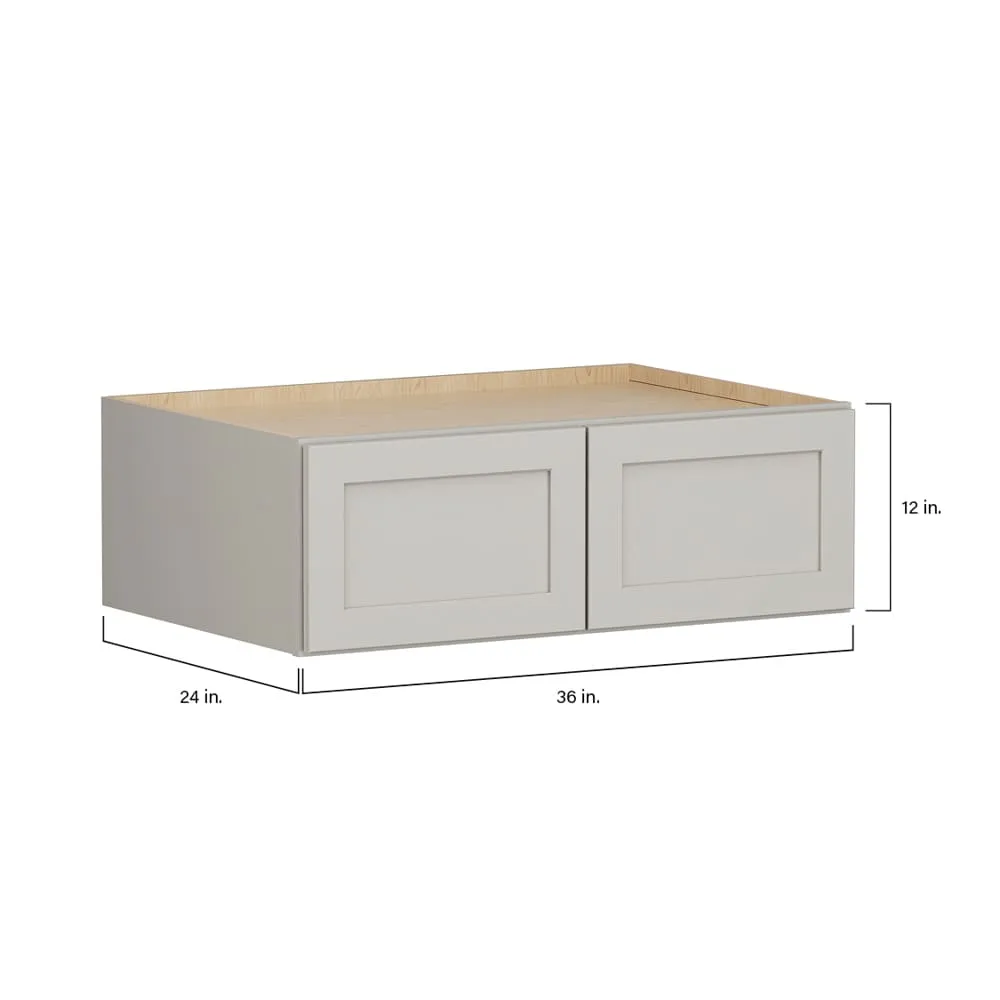 Shenandoah PRO Express Breckenridge 36-in W x 12.125-in H x 24-in D Stone Full Overlay Wall Fully Assembled Plywood Cabinet (Recessed Panel Shaker Door Style), photo 7 of 14