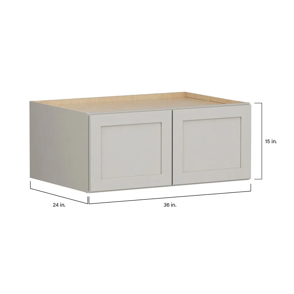 Shenandoah PRO Express Breckenridge 36-in W x 18.125-in H x 24-in D Stone Full Overlay Wall Fully Assembled Plywood Cabinet (Recessed Panel Shaker Door Style), photo 7 of 14