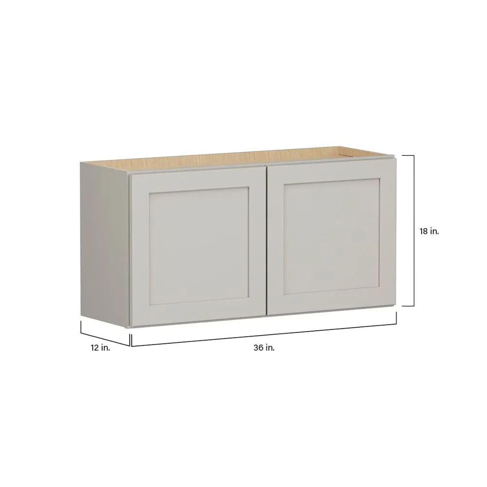 Shenandoah PRO Express Breckenridge 36-in W x 18.125-in H x 12-in D Stone Full Overlay Wall Fully Assembled Plywood Cabinet (Recessed Panel Shaker Door Style), photo 7 of 14