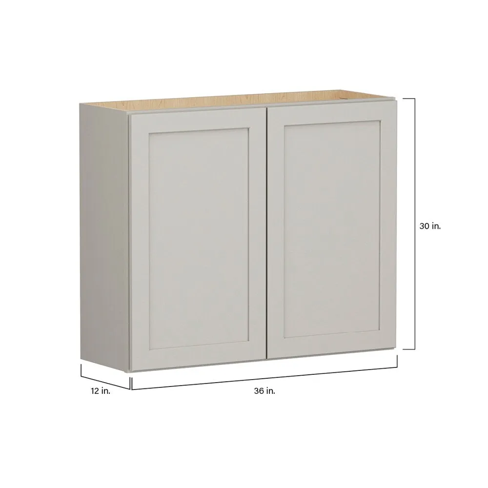 Shenandoah PRO Express Breckenridge 36-in W x 30.125-in H x 12-in D Stone Full Overlay Wall Fully Assembled Plywood Cabinet (Recessed Panel Shaker Door Style), photo 7 of 14