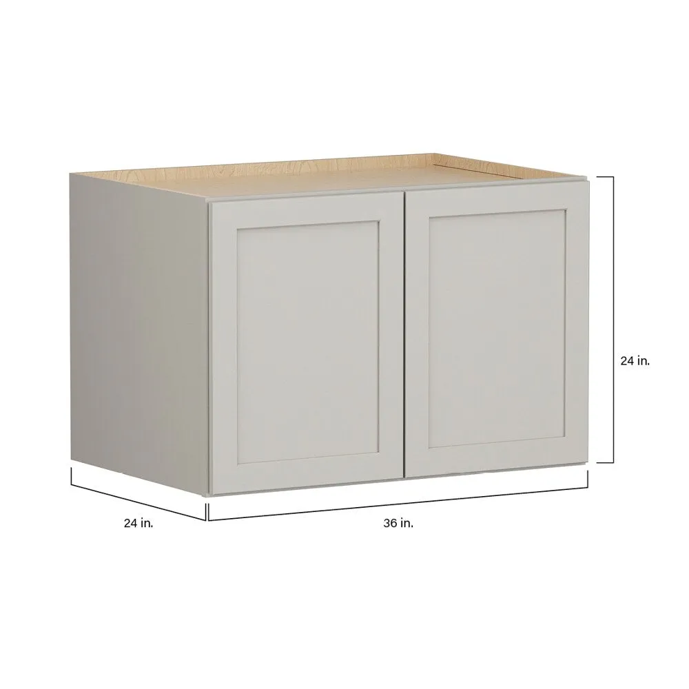 Shenandoah PRO Express Breckenridge 36-in W x 24.5-in H x 12-in D Stone Full Overlay Wall Fully Assembled Plywood Cabinet (Recessed Panel Shaker Door Style), photo 7 of 14