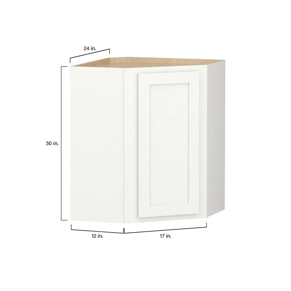Shenandoah PRO Express Breckenridge 24-in W x 30.125-in H x 12-in D Linen Full Overlay Diagonal Corner Wall Fully Assembled Plywood Cabinet (Recessed Panel Shaker Style), photo 4 of 13