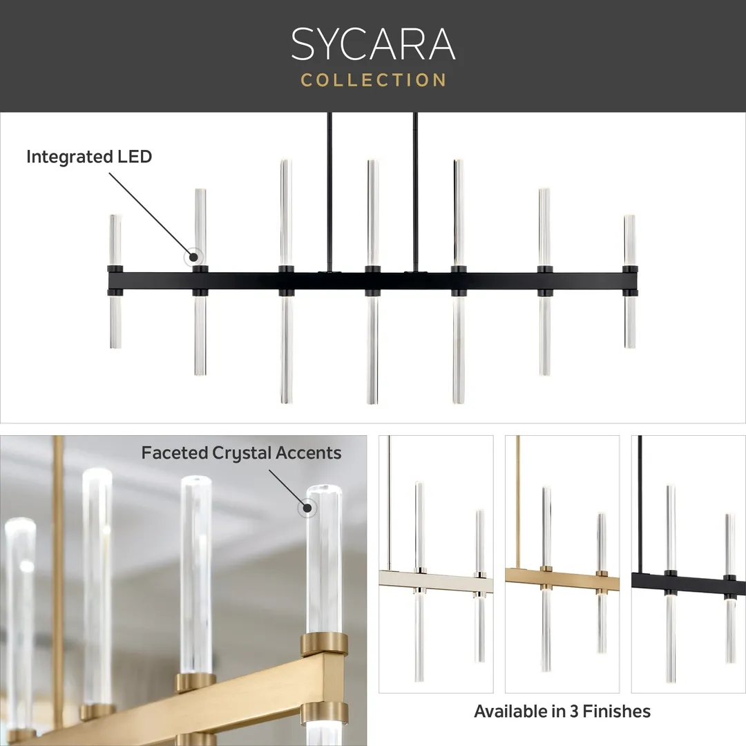 Kichler Sycara 14-Light Black Modern/Contemporary Led Crystal Chandelier, photo 7 of 8