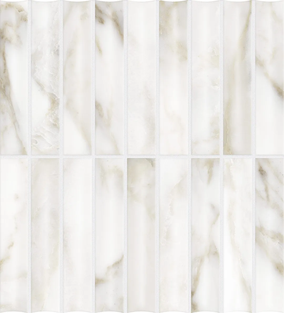 Satori Calacatta Lunar 11-in x 13-in Glazed Porcelain Marble Look Mosaic Wall Tile (0.84-sq. ft/ Piece), photo 8 of 9