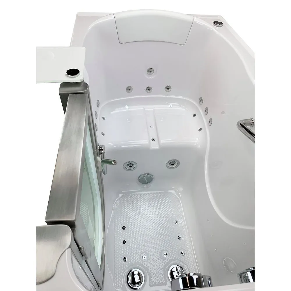 Ella Royal 52 in. Acrylic Walk-In Air Bath and Whirlpool Bathtub in White, RH Door, Fast Fill Faucet, Heated Seat, Dual Drain, photo 3 of 11