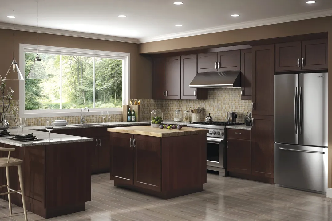 RELIABILT Parkstone 27-in W x 34.5-in H x 24-in D Espresso Blind 1-Drawer Base Fully Assembled Plywood Cabinet (Flat Panel Shaker Style), photo 5 of 7