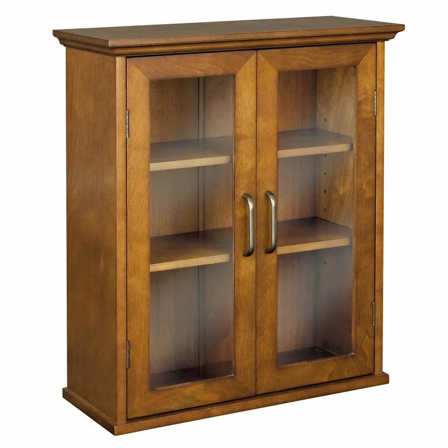 Elegant Home Fashions Avery 20.5-in W x 24-in H x 8.5-in D Oil Oak Bathroom Wall Cabinet, photo 3 of 11