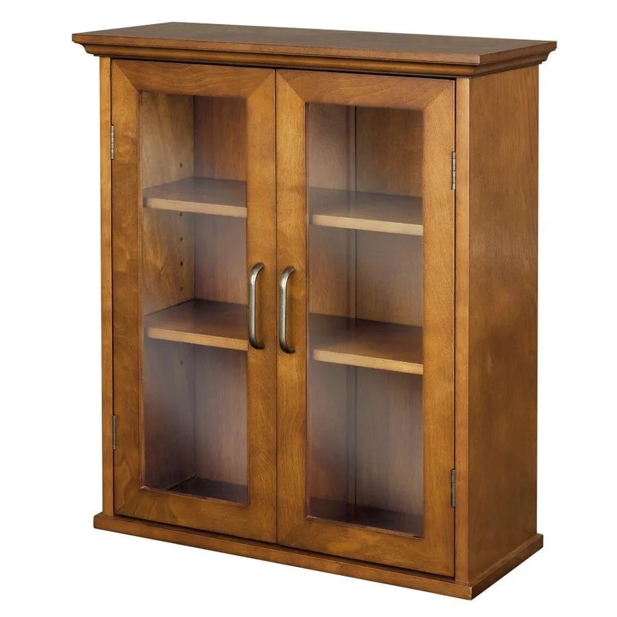 Elegant Home Fashions Avery 20.5-in W x 24-in H x 8.5-in D Oil Oak Bathroom Wall Cabinet, photo 4 of 11