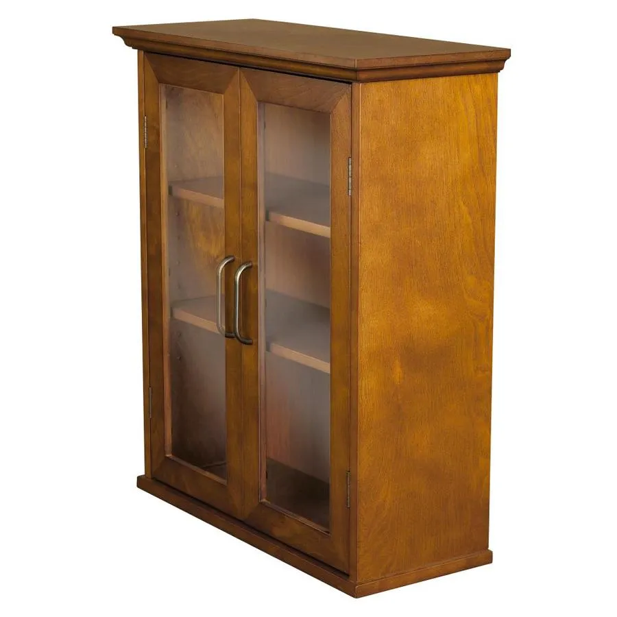 Elegant Home Fashions Avery 20.5-in W x 24-in H x 8.5-in D Oil Oak Bathroom Wall Cabinet, photo 7 of 11