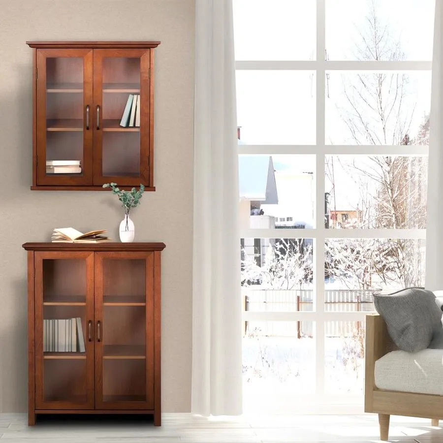 Elegant Home Fashions Avery 20.5-in W x 24-in H x 8.5-in D Oil Oak Bathroom Wall Cabinet, photo 9 of 11
