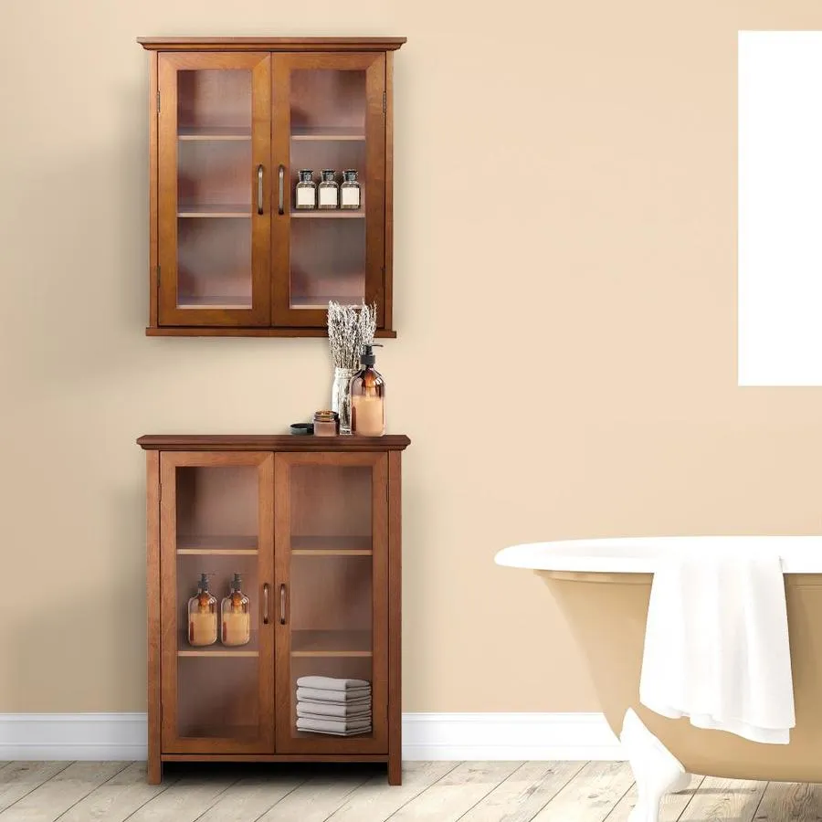 Elegant Home Fashions Avery 20.5-in W x 24-in H x 8.5-in D Oil Oak Bathroom Wall Cabinet, photo 10 of 11