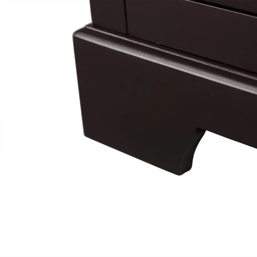 Elegant Home Fashions Alfa 24-in W x 32-in H x 12.5-in D Dark Espresso MDF Freestanding Linen Cabinet, photo 5 of 8