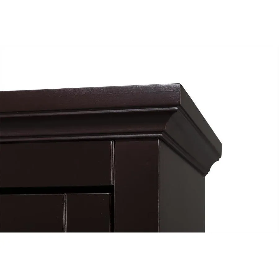 Elegant Home Fashions Alfa 24-in W x 32-in H x 12.5-in D Dark Espresso MDF Freestanding Linen Cabinet, photo 6 of 8